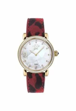 Gevril GV2 Ravenna Women's MOP Dial Gold Tone Case Calfskin Leather Watch