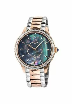 Gevril GV2 Siena Womens Blue MOP Dial Two Tone Rose Bracelet Watch