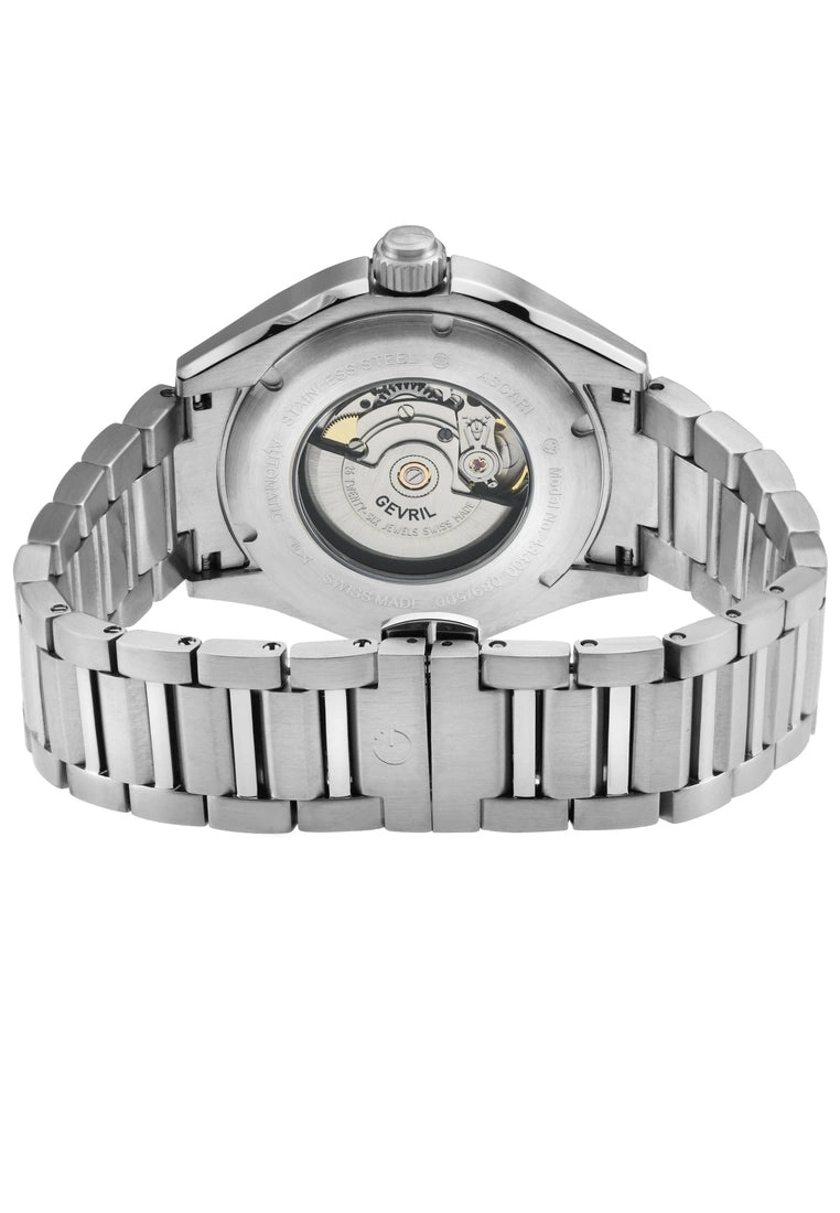 Gevril Men's Ascari Automatic Watch SS Case, Top ring in Black Forged Carbon, Stainless Steel Bracelet 3 Gevril Men's Ascari Automatic Watch SS Case, Top ring in Black Forged Carbon, Stainless Steel Bracelet - Image 3