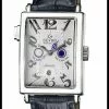 Gevril Men's Avenue of Americas Serenade Silver Dial Leather Watch
