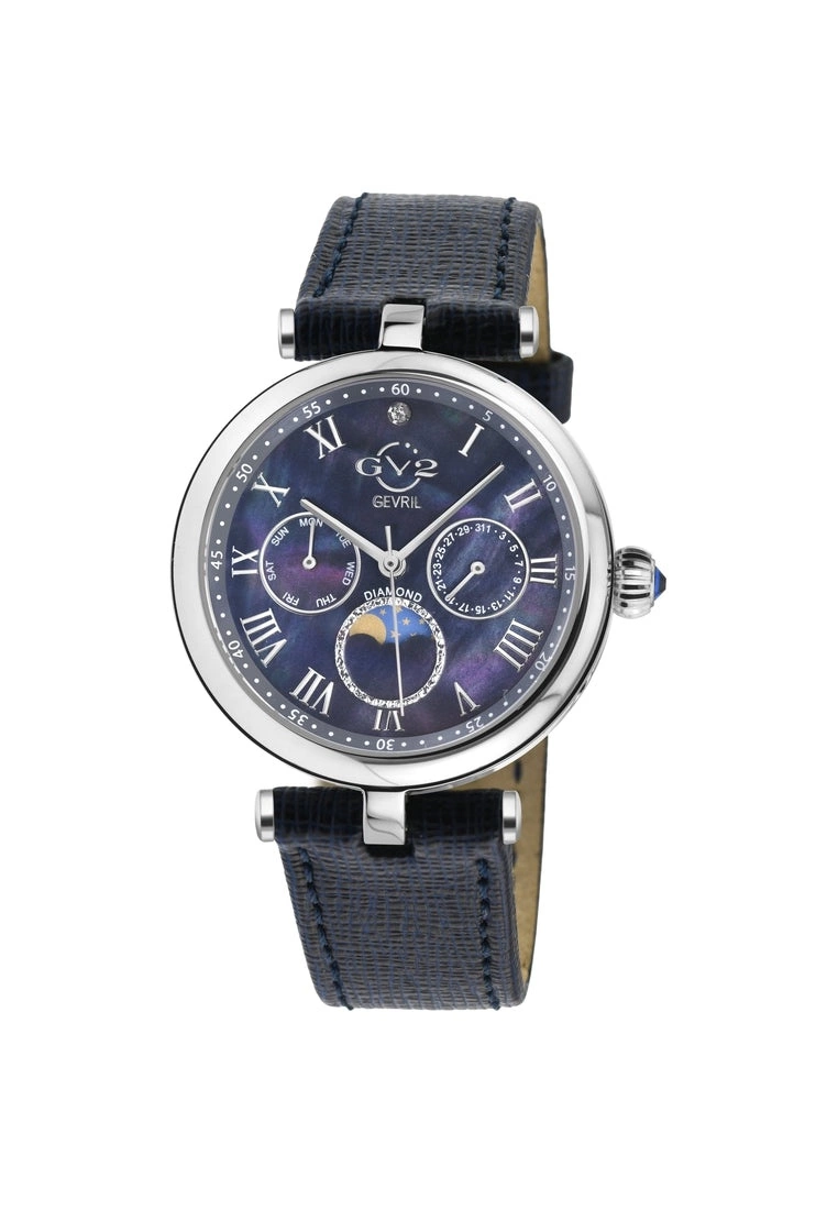 Gevril GV2 Florence Women's Blue Mother of Pearl Dial Diamond Cut Ring on Dial Stainless Steel Bracelet Watch 1 Gevril GV2 Florence Women's Blue Mother of Pearl Dial Diamond Cut Ring on Dial Stainless Steel Bracelet Watch