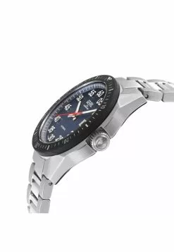 Gevril Men's Ascari Automatic Watch SS Case, Top ring in Black Forged Carbon, Stainless Steel Bracelet -Gevril Sales Shop gevril 0407 1358436 2