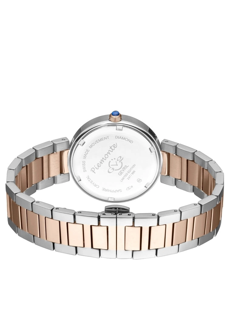 Gevril GV2 Women's Piemonte 14204B Swiss Quartz Two-Tone Stainless Steel Diamond Watch 3 Gevril GV2 Women's Piemonte 14204B Swiss Quartz Two-Tone Stainless Steel Diamond Watch - Image 3