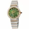 Gevril GV2 Women's Sorrento Diamond ,316L Stainless Steel Case, Green MOP Dial, Watch