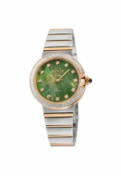 Gevril GV2 Women's Sorrento Diamond ,316L Stainless Steel Case, Green MOP Dial, Watch