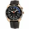 Gevril GV2 Squalo Men's Swiss Automatic Black Dial Genuine Italian Leather Strap.