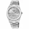 Gevril Men's Automatic West Village Silver Sunray Dial Stainless Steel Bracelet