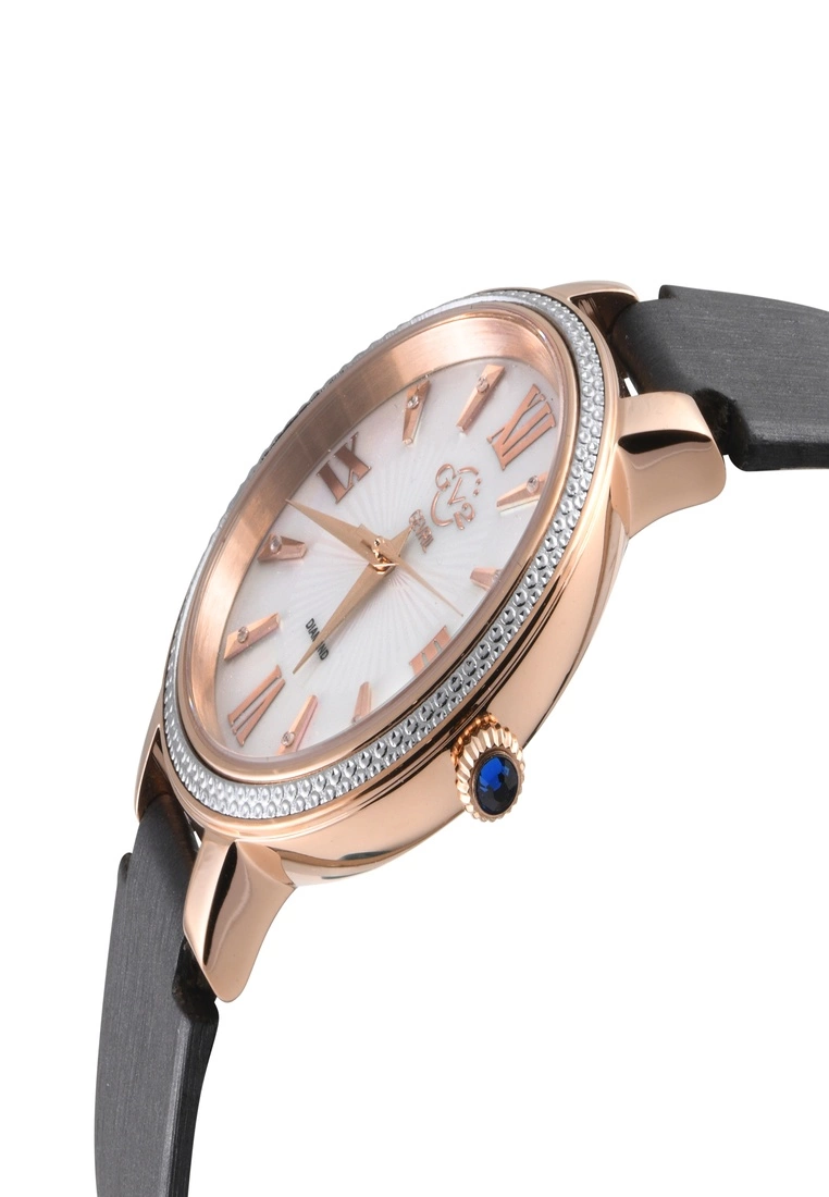 Gevril GV2 Women's Genoa 12533S Swiss Quartz Mother of Pearl Diamond Grey Leather Watch 3 Gevril GV2 Women's Genoa 12533S Swiss Quartz Mother of Pearl Diamond Grey Leather Watch - Image 3