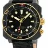 Gevril GV2 Men's XO Submarine 4544 Swiss Automatic, SW200 Movement Black Canvas Strap Luminous Watch