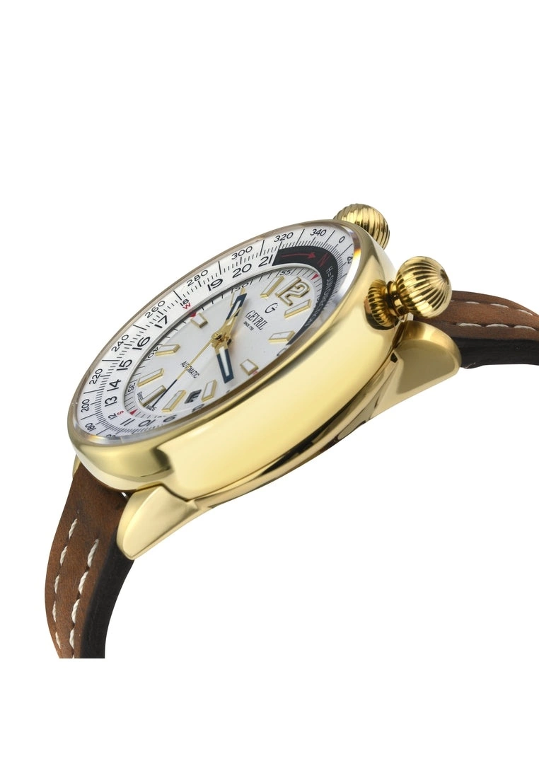 Gevril Men's Wallabout Silver Dial Leather Strap Watch 2 Gevril Men's Wallabout Silver Dial Leather Strap Watch - Image 2