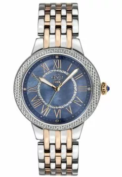 Gevril GV2 Astor II Women's Blue MOP Dial 2 Tone RG Watch