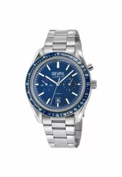 Gevril Men's Lenox Stainless Steel Blue Dial Automatic Watch