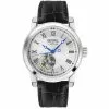 Gevril Men's Madison SS Silver Dial Black Leather