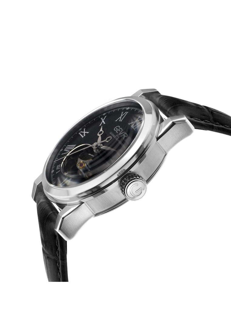 Gevril Men's Madison SS Black Dial Black Leatherr 2 Gevril Men's Madison SS Black Dial Black Leatherr - Image 2
