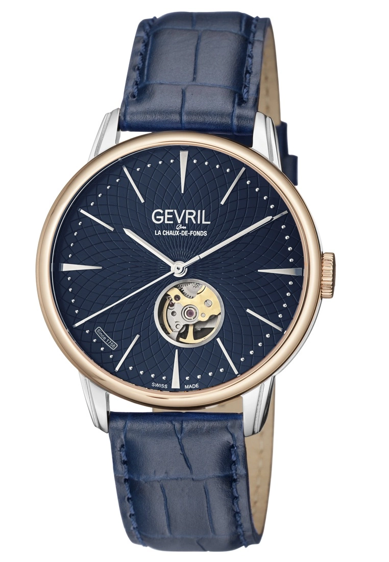 Gevril Men's Mulberry Silver Dial Calfskin Leather Watch 1 Gevril Men's Mulberry Silver Dial Calfskin Leather Watch