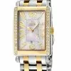 Gevril Ave of Americas Mini Women’s Two toned IPYG Stainless Steel Diamond Case, White MOP Dial Watch