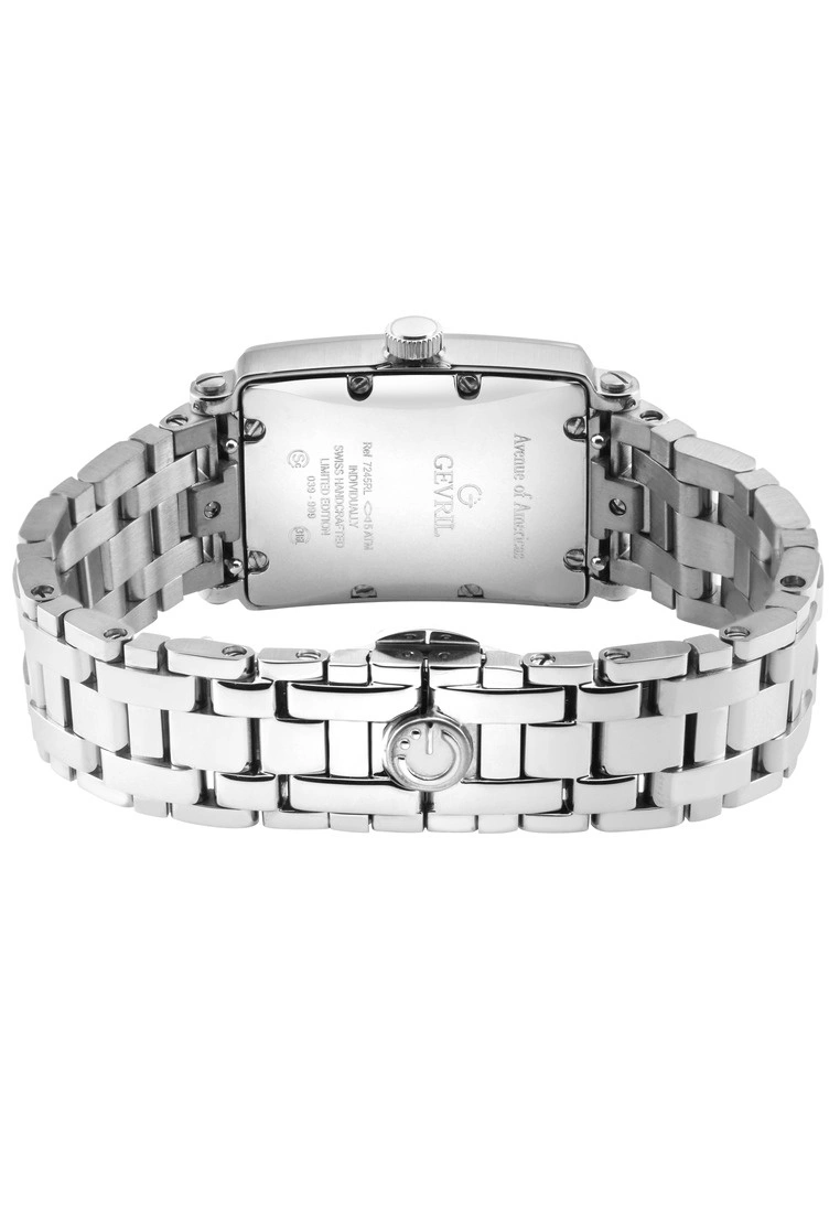 Gevril Ave of Americas Mini Women’s Stainless Steel Diamond Case, Pink MOP Dial Watch 2 Gevril Ave of Americas Mini Women’s Stainless Steel Diamond Case, Pink MOP Dial Watch - Image 2