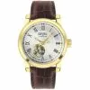 Gevril Men's Madison IPG Silver Dial Brown Leather