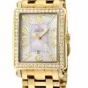 Gevril Ave of Americas Mini Women’s IPYG Stainless Steel Diamond Case, White MOP Dial Watch