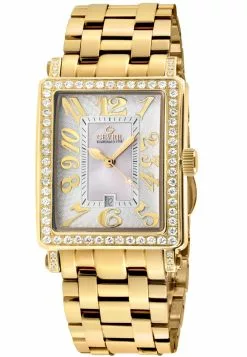 Gevril Ave of Americas Mini Women’s IPYG Stainless Steel Diamond Case, White MOP Dial Watch