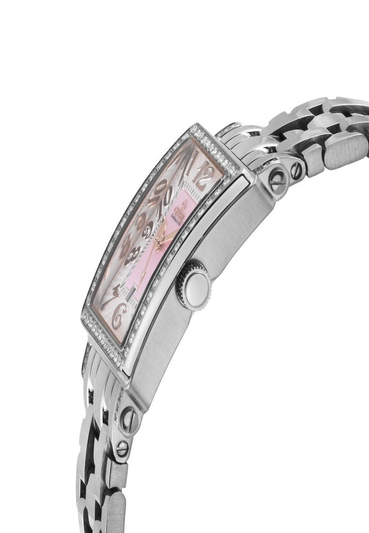 Gevril Ave of Americas Mini Women’s Stainless Steel Diamond Case, Pink MOP Dial Watch 3 Gevril Ave of Americas Mini Women’s Stainless Steel Diamond Case, Pink MOP Dial Watch - Image 3