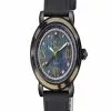Gevril GV2 Women's Marsala Tortoise Mother Of Pearl Dial, Black Suede Strap Watch