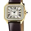 Gevril GV2 Milan Women's 12112 Swiss Quartz Burgundy Leather Diamond Watch