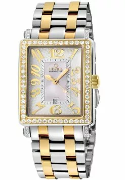 Gevril Ave of Americas Mini Women’s Two toned IPYG Stainless Steel Diamond Case, White MOP Dial Watch