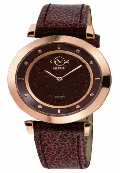 Gevril GV2 Womens Lombardy Burgundy strap