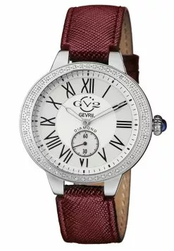 Gevril GV2 Astor Women's White Dial Calfskin Leather Watch