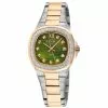 Gevril GV2 Potente Lady Green MOP dial, 316L Stainless Steel Two toned IPRG Diamond Watch