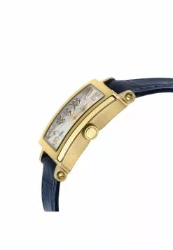 Gevril Ave of Americas Mini Women’s IPYG Stainless Steel Case, White MOP Dial Watch, Genuine Blue Leather Strap -Gevril Sales Shop gevril 9770 8665536 3