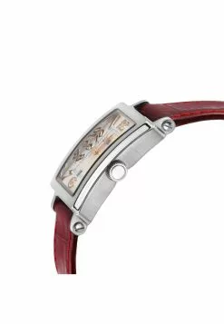 Gevril Ave of Americas Mini Women’s Stainless Steel Case,White MOP Dial Watch, Genuine Red Handmade Leather Strap -Gevril Sales Shop gevril 9779 4365536 3