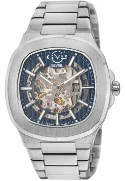 Gevril GV2 Automatic Men's Potente Skeletal Dial 18110 Swiss Automatic Stainless Steel Luminous Date Watch