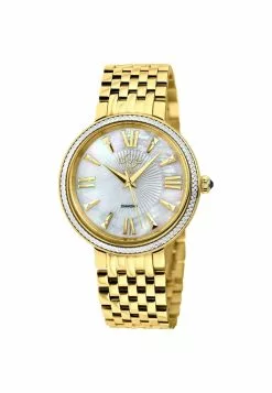 Gevril GV2 Women's Genoa White MOP Dial, Stainless Steel Diamond Watch