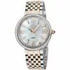 Gevril GV2 Women's Genoa 12535 Swiss Quartz Mother of Pearl Diamond Two-Tone Stainless Steel Watch