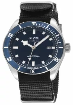 Gevril Men's Yorkville Blue Dial Stainless Steel Watch