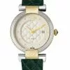 Gevril GV2 Berletta Women's White Dial Green Vegan Quilted Strap Watch